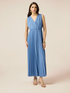 Long pleated lurex dress image number 0