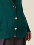 Cardigan scollo a V con bottoni dorati image number 2