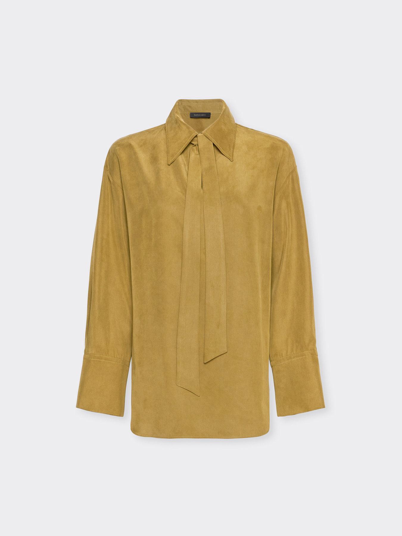 Linen blend shirt with sash image number 4