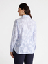 Gestreifte Hemdbluse mit floraler Verarbeitung image number 2
