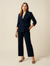 Wide-leg palazzo pants in crepe fabric image number 0