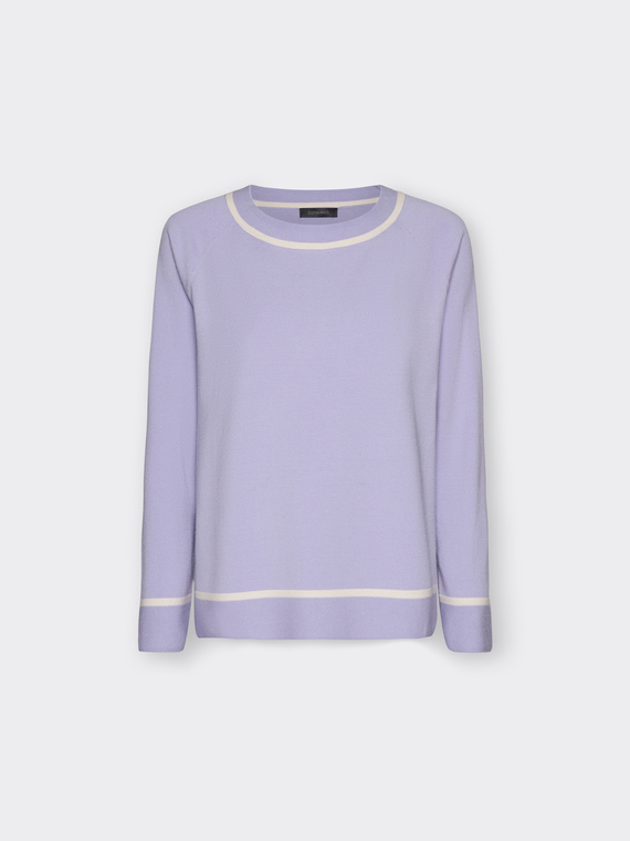 Striped viscose blend jersey