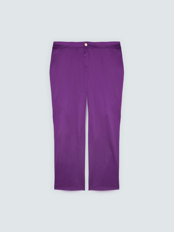 Regular stretch cotton trousers