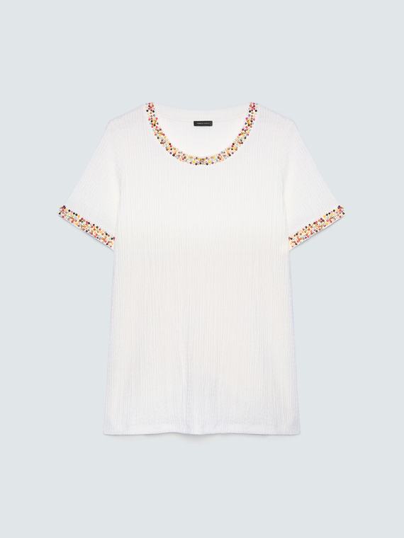 T-shirt en jersey avec perles