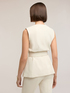 Gilet simple boutonnage avec boutons m&eacute;talliques et ceinture image number 1