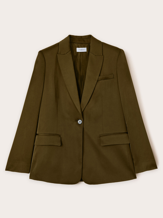 Blazer monopetto in raso