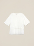 Two-material T-shirt in cotton blend jersey image number 3