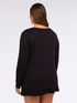 Langärmliges Shirt aus zwei Materialien image number 1