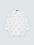 Viscose shirt with paisley embroidery image number 4