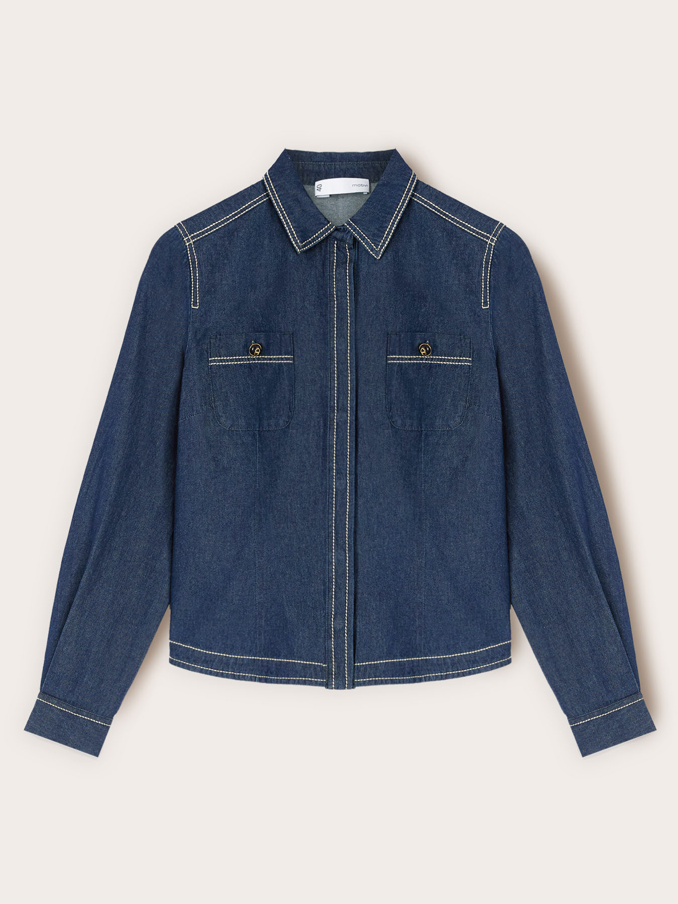 Denim shirt with pockets image number 4