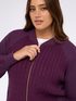 Sweat-shirt zippé en double tissu image number 3
