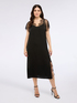 Slip dress in raso con inserti in pizzo image number 4