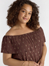 Vestito off shoulders lurex image number 2