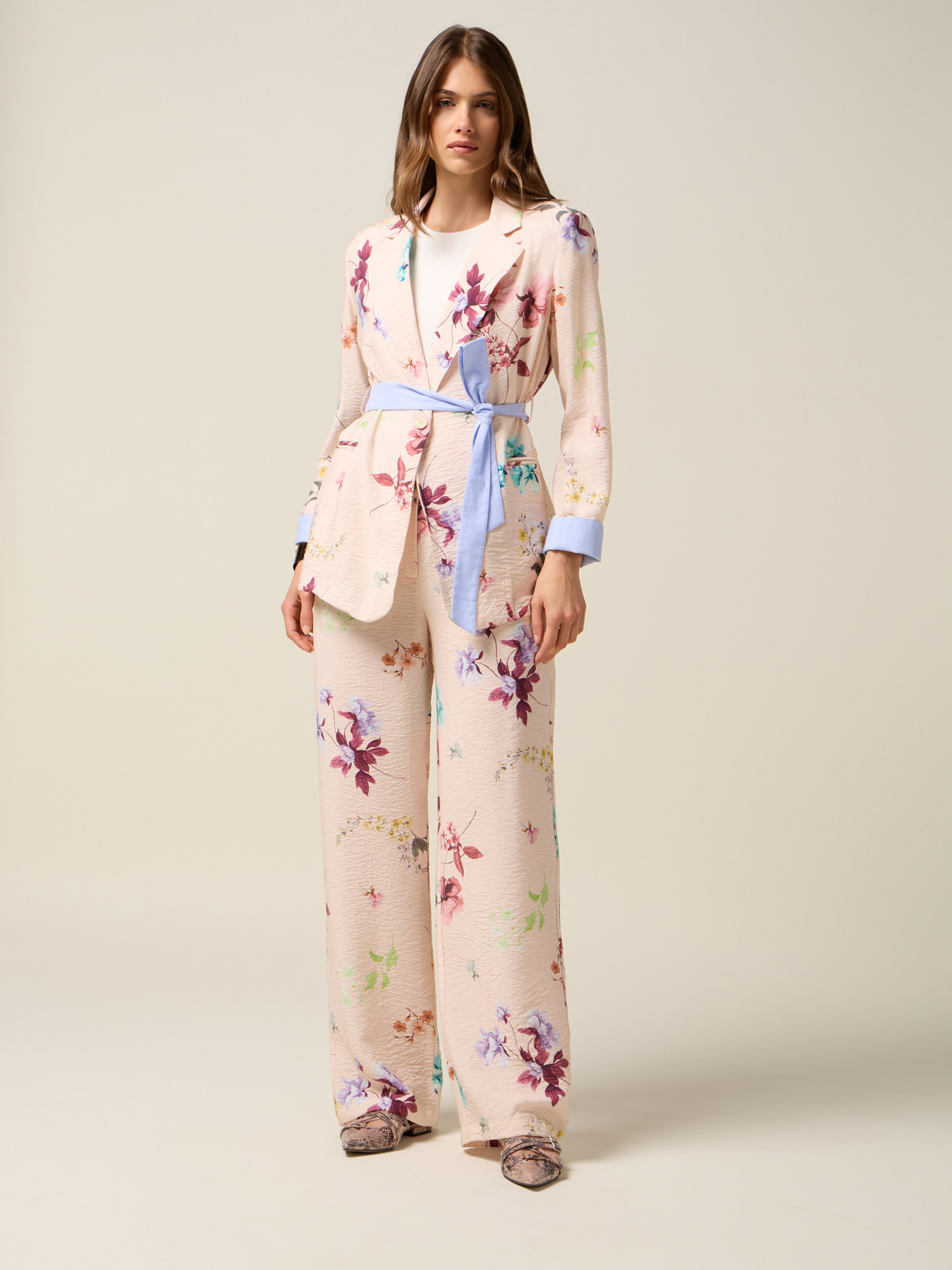 Patterned palazzo pants image number 0