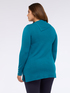 Long sweater with asymmetrical neckline image number 1