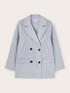 Double-breasted coat in double wool blend image number 4