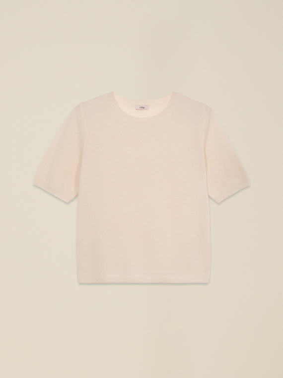 Maglia girocollo in puro cashmere
