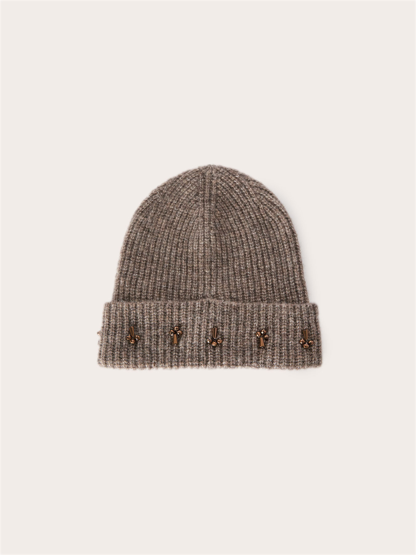 Cappello in maglia con pietre applicate image number 1