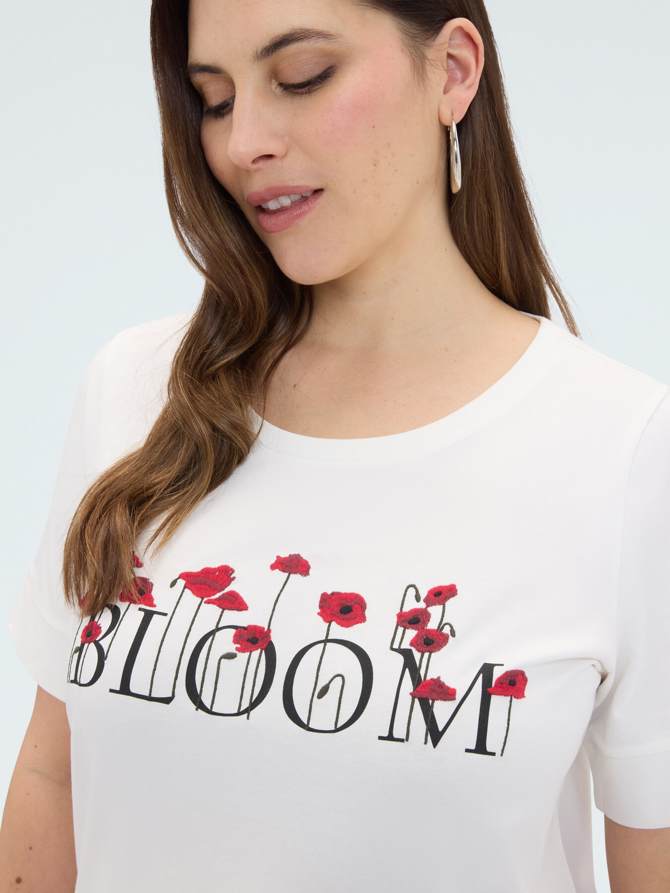 Cotton t-shirt with BLOOM print image number 2