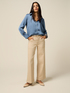 Wide leg cotton pants image number 0
