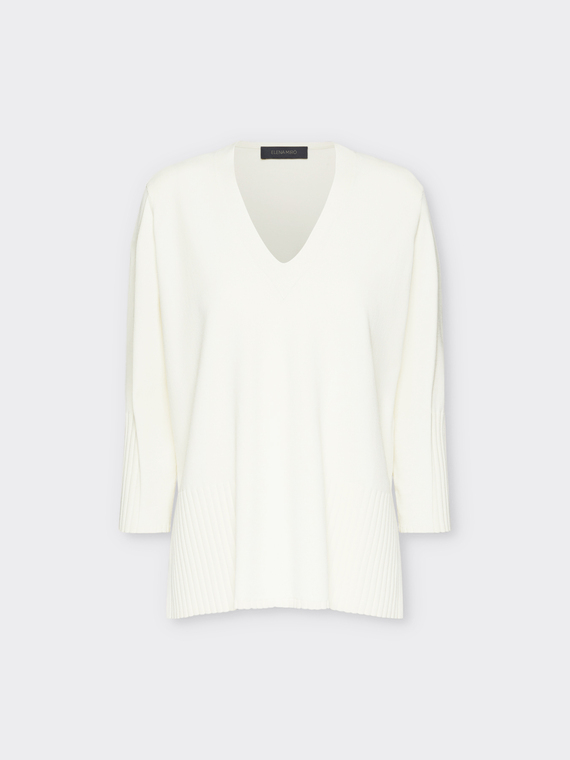 Pullover, unten mit Rippenbündchen