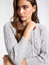 Maglia a trecce in pura lana image number 3