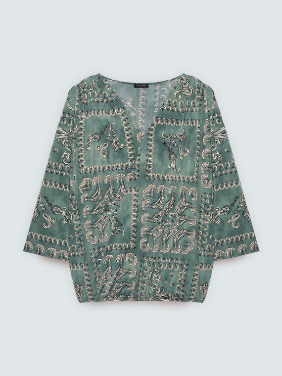 Camiseta de jersey con estampado paisley