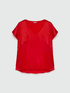 T-shirt in raso e jersey image number 4