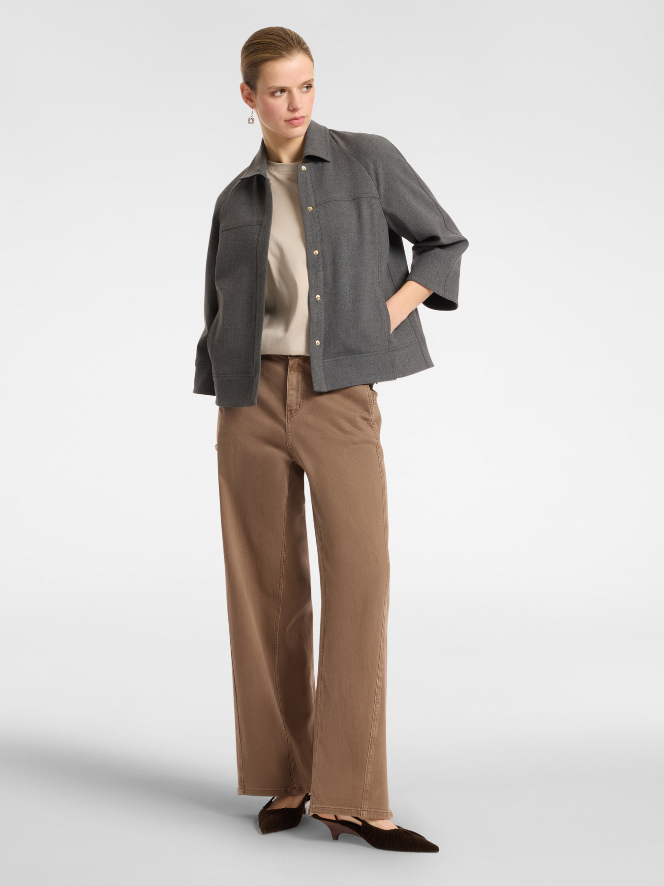 Boxy A-line jacket image number 2