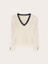 Two-tone ribbed jumper image number 4