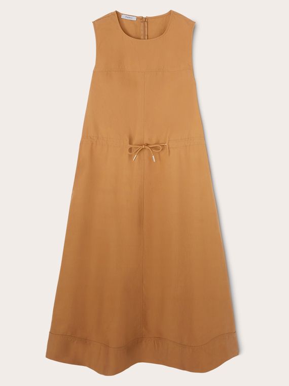 Midi-Kleid aus Baumwolle mit Tunnelzug