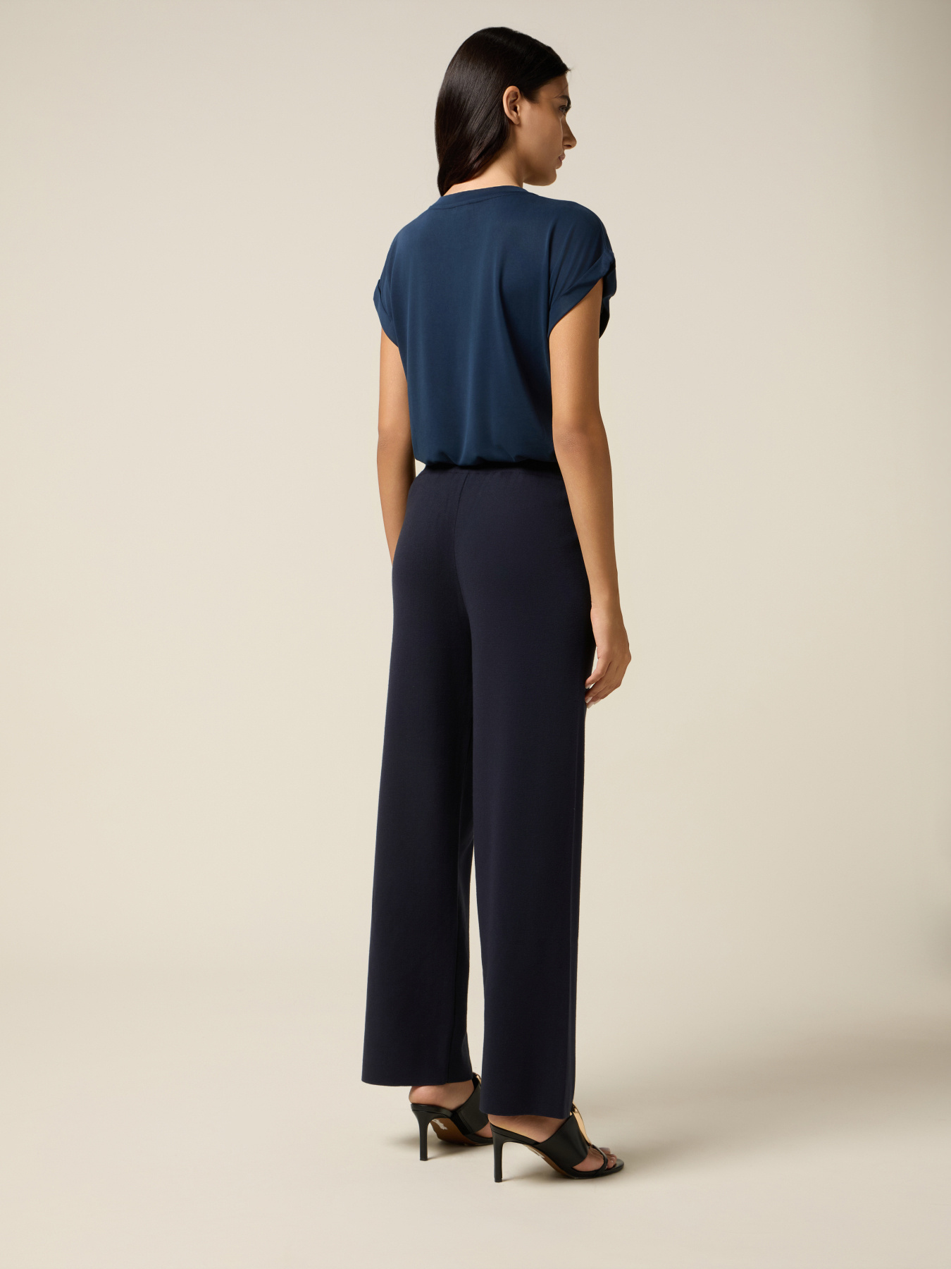 Pantalones de punto con bolsillos laterales image number 1