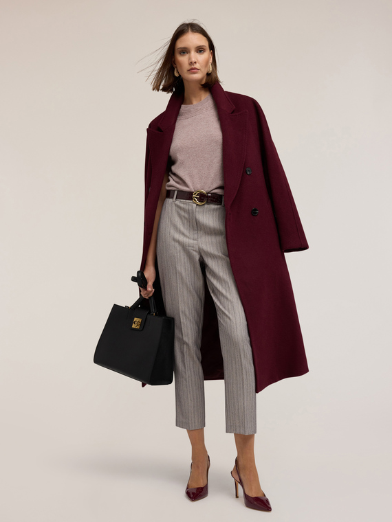 Short-sleeve cashmere sweater