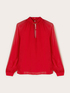 Chiffon blouse with metallic detail image number 4