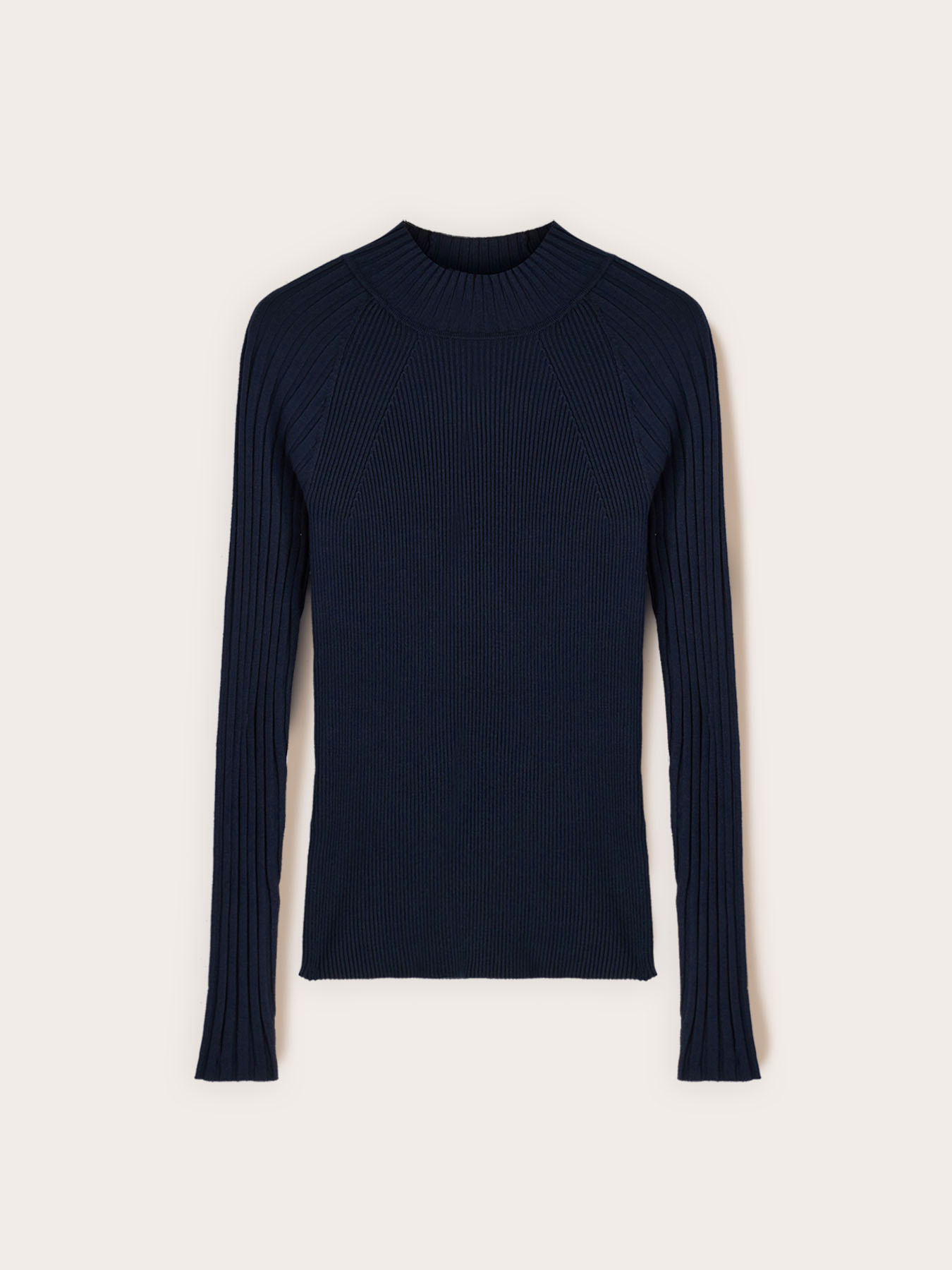 Fitted ribbed turtleneck sweater image number 4