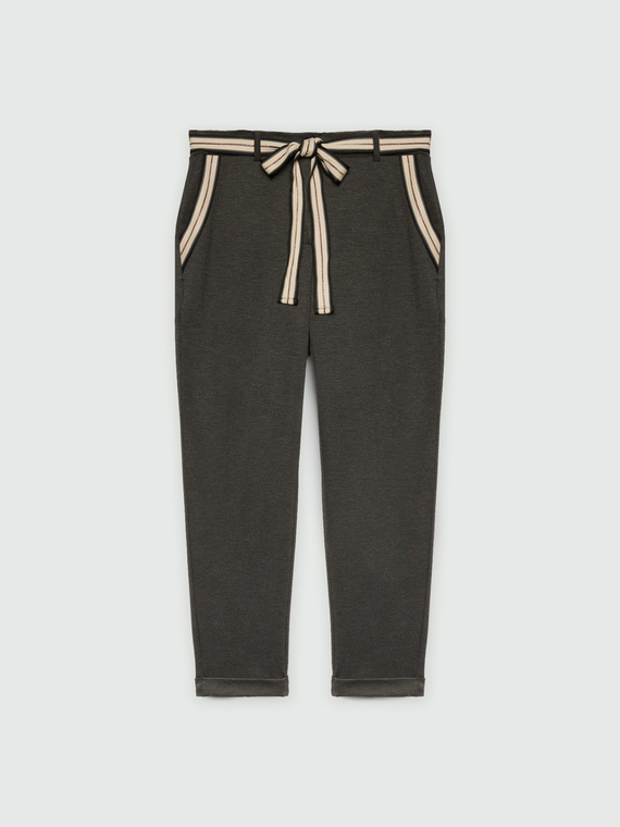New York trousers with contrasting ribbon