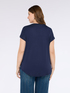 T-shirt bimaterica con scolllo tondo image number 1