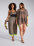 Kaftan mit gepunktetem Muster image number 5