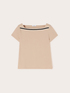 T-shirt with crochet trim image number 4