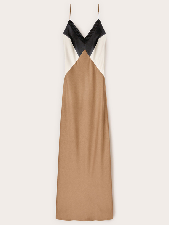 Rochie lungă din satin