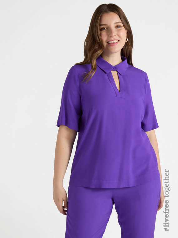 LENZING™ ECOVERO™ viscose boxy blouse