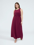 Long jersey dress with back neckline image number 0