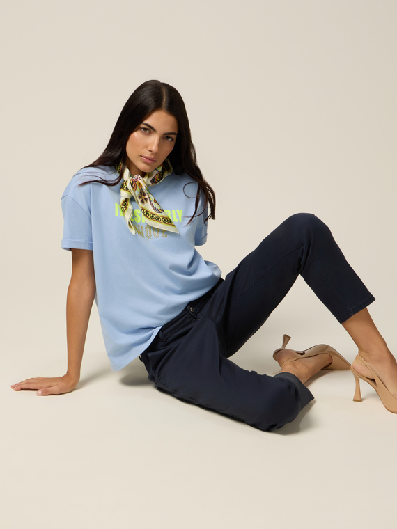 Pantaloni chinos in cotone-lyocell