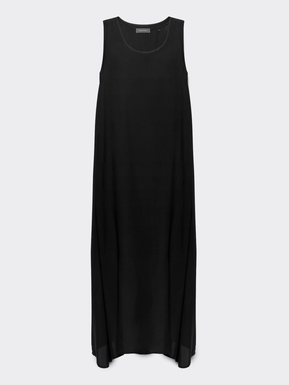 Long dress with ribbed edges