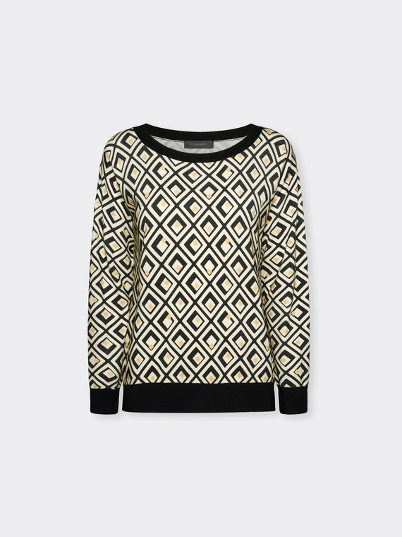 Geometric print jersey