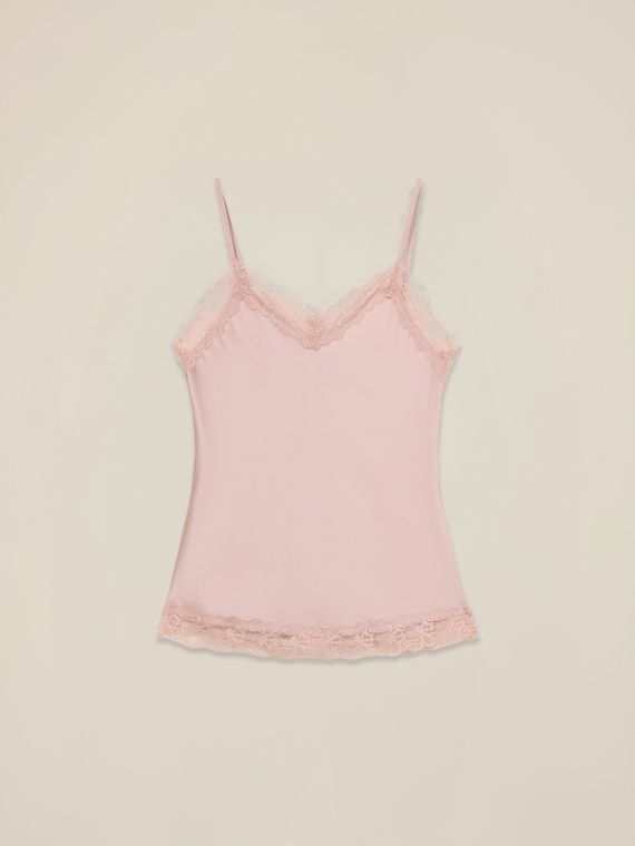 Top lingerie in satin and lace