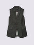 Gilet in denim con bottone gioiello image number 4