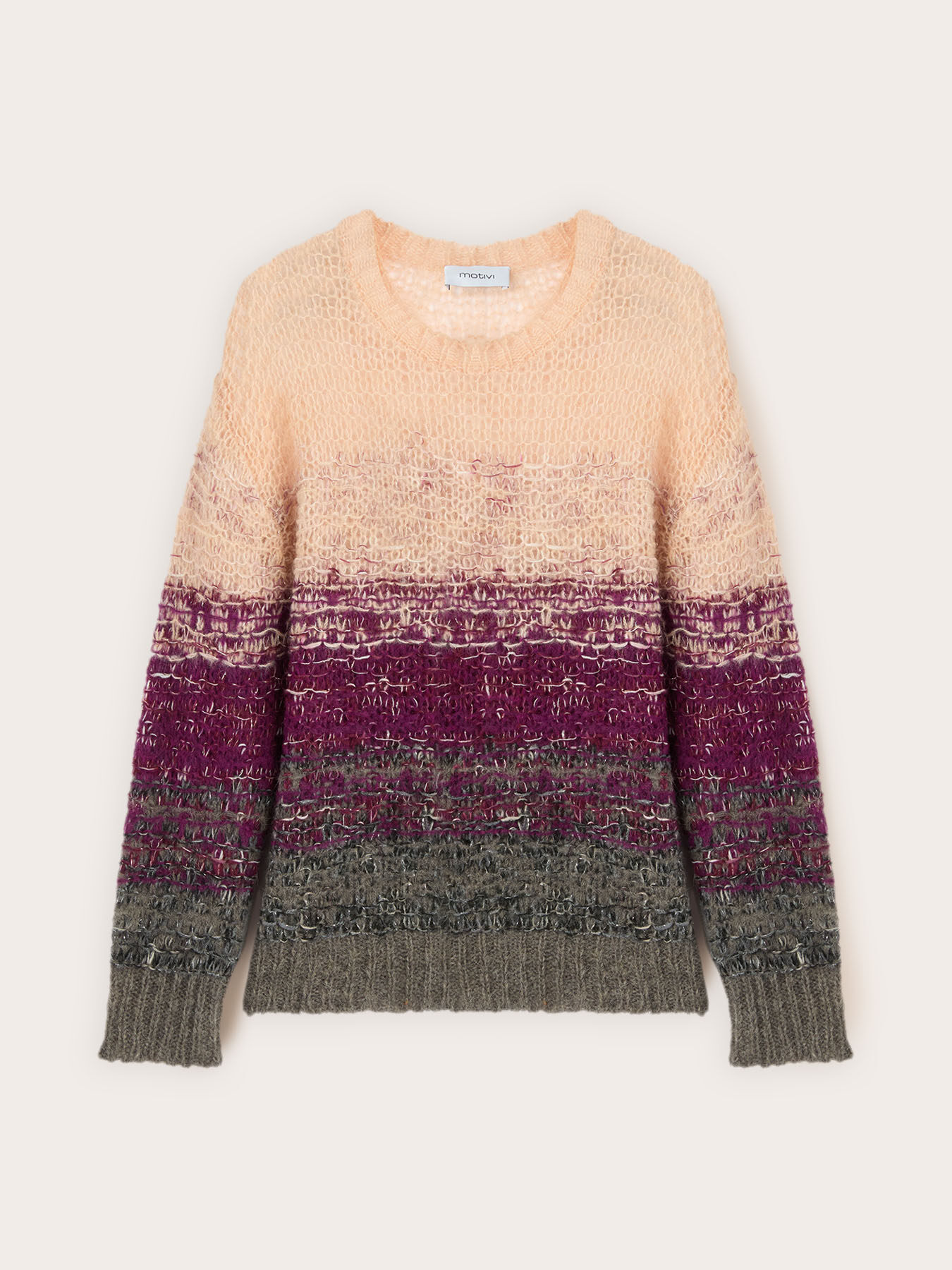 Gradient sweater in mohair blend image number 4
