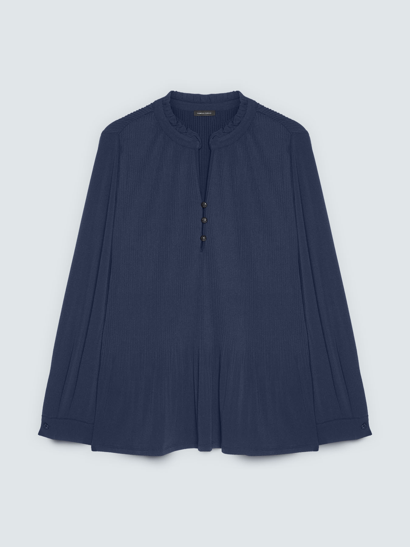 Blusa in jersey pliss&eacute; con bottoni image number 4