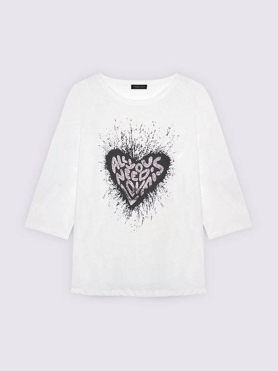 Rock print jersey T-shirt